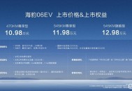 海豹06EV上市起售10.98万，比亚迪发力家用轿跑市场