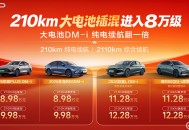 比亚迪推大电池DM-i 续航210km电池插混进入8万级