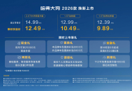 限时权益价9.89万元起！哈弗大狗2026款正式上市！